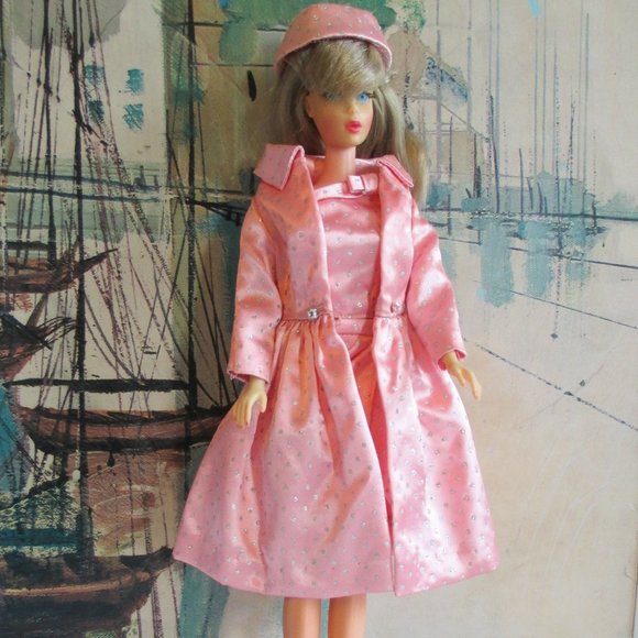MINT VINTAGE BARBIE SPARKLING PINK EVENING WEAR SET - Picture 2 of 16
